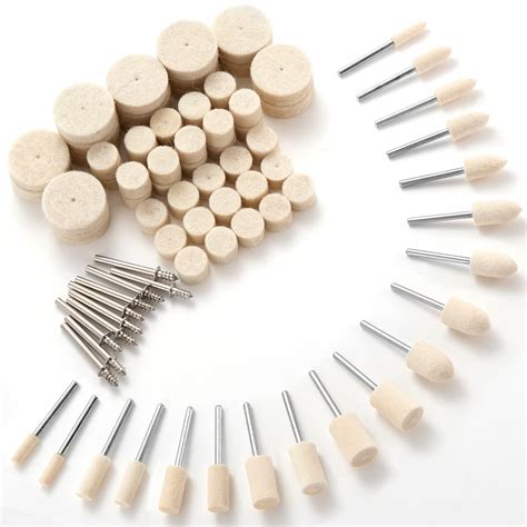 Outils de polissage pour bijoux en or : pâte à polir fine, disque en feutre doux, brossettes en soie.