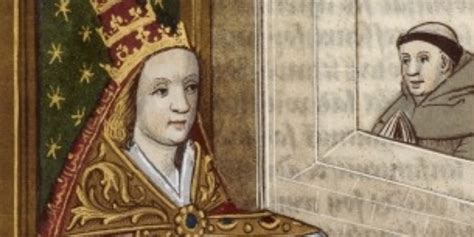Miniature médiévale représentant l'accouchement de la Papesse Jeanne