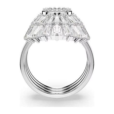 Bague Swarovski Idyllia en métal rhodié avec cristaux blancs