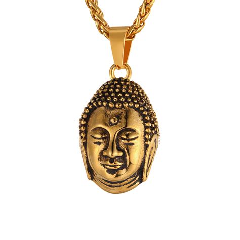 Collection variée de pendentifs Bouddha en or et autres métaux précieux.