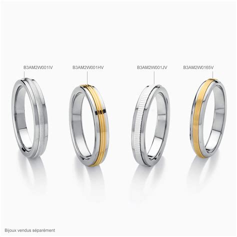 Galerie de différents styles d'alliances homme : demi-jonc, plat, texturé, bicolore, avec diamants