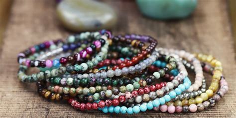 Exemples de pierres naturelles pour bracelets