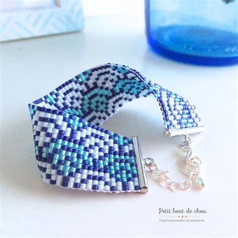 Schéma expliquant les points de base du tissage Miyuki en Square Stitch