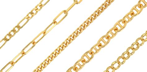 Image de différentes chaînes en argent aux mailles variées