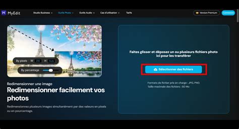 Interface du logiciel Beadtool montrant l'importation d'une image et les outils de redimensionnement.