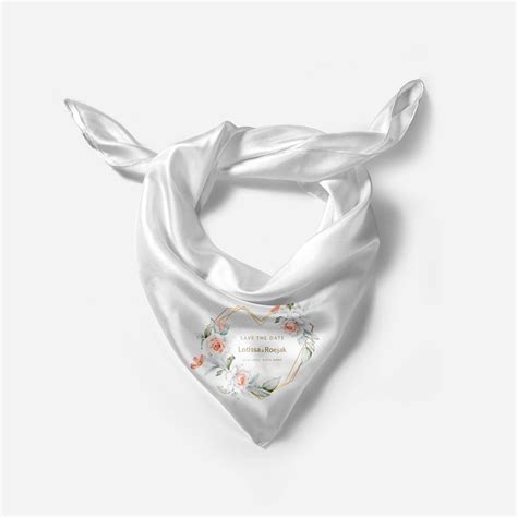 Exemple de foulard personnalisé avec une bélière papillon