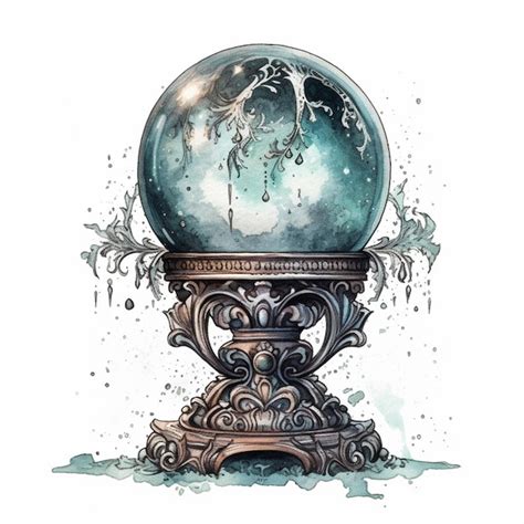 Illustration médiévale d'un alchimiste ou d'une boule de cristal