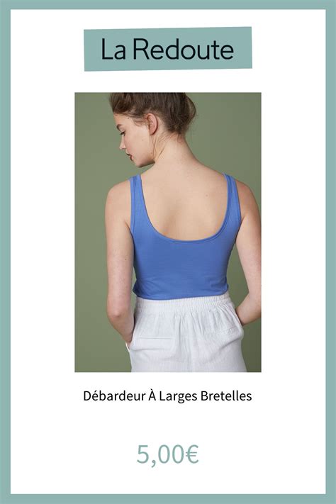 Schéma d'un débardeur type Marcel avec indication des larges bretelles