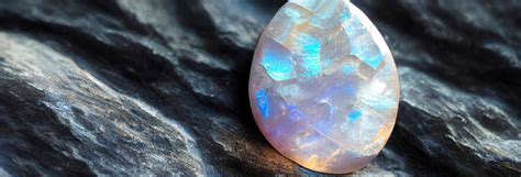 Illustration de la pierre de lune avec son éclat nacré