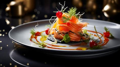 Photographie appétissante d'un plat gastronomique
