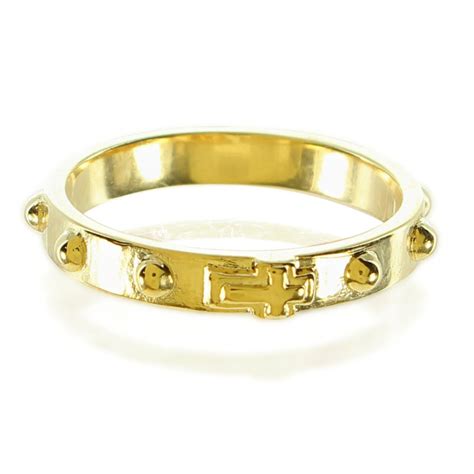 Bracelet dizainier et bague de promesse chrétienne.