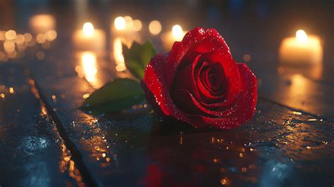 Une rose rouge magnifiquement détaillée, symbole de l'amour passionné.