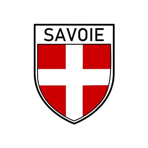 Drapeau de la Savoie, mettant en évidence la croix blanche sur fond rouge.