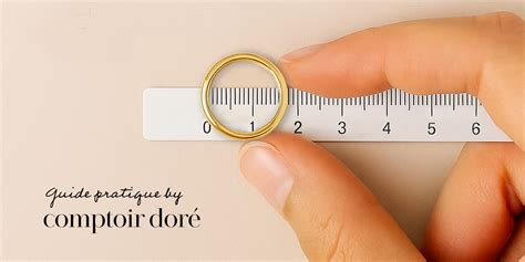 infographie expliquant comment mesurer son tour de doigt avec une bague et un baguier