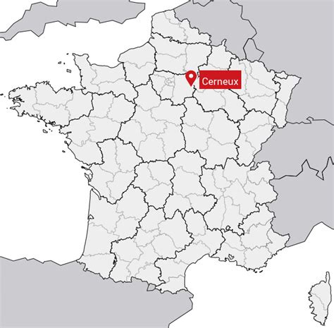 Carte de localisation de Cerneux avec le Hameau du Chanoy