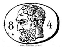 Exemple de poinçon de garantie post-révolutionnaire (profil de guerrier).