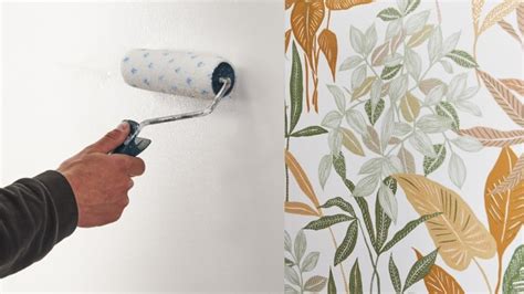 Schéma illustrant les étapes de pose d'un papier peint intissé avec encollage du mur