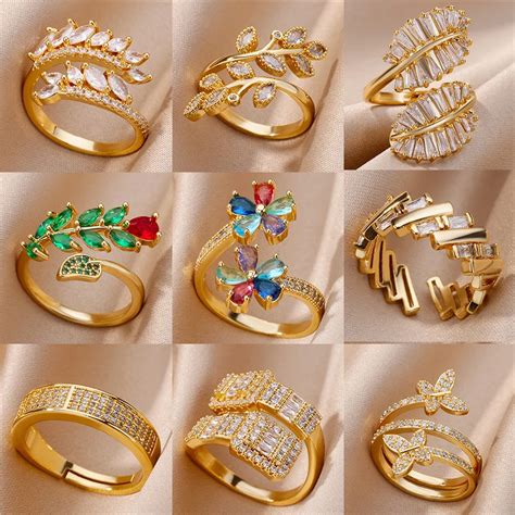Illustration d'une collection de bagues en or pour femmes