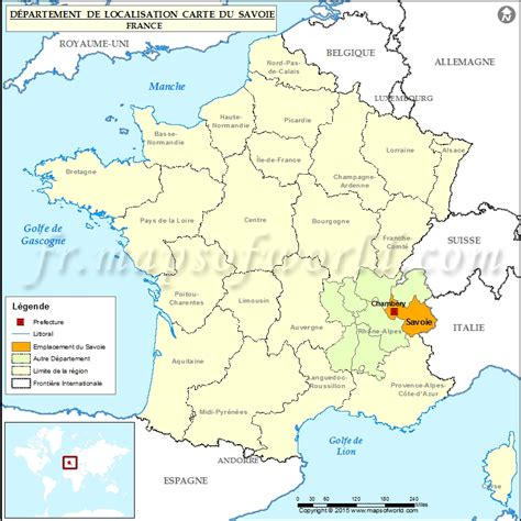 Carte de la localisation de la carrière de Pierre Bleue de Savoie en France