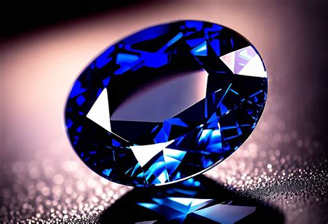 Illustration d'un saphir bleu aux reflets intenses