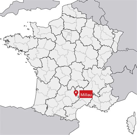 Carte de Millau avec la localisation du magasin Anibi's Bijouterie Fantaisie