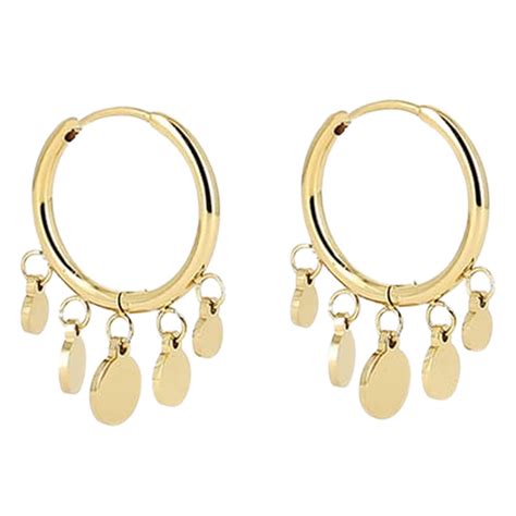 Paire de boucles d'oreille Angélique de Zag Bijoux, en acier doré