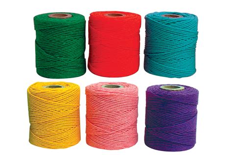 Exemples de fils de coton colorés et de lin