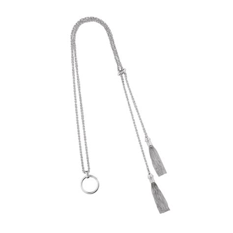 Sautoir Pompon en argent massif doré 18 carats, illustrant le motif byzantin et les pompons décoratifs.