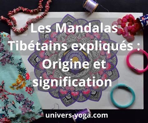 Infographie présentant les symboles tibétains courants et leur signification.