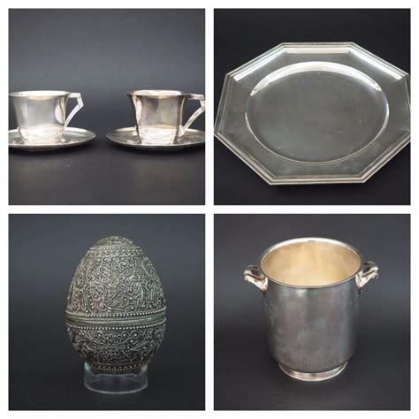 Comparaison visuelle entre argent massif et métal argenté