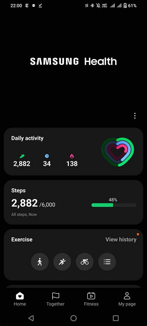 Interface GUI de Samsung Health affichant des Conseils sur l'heure du coucher, avec une suggestion d'heure de coucher.