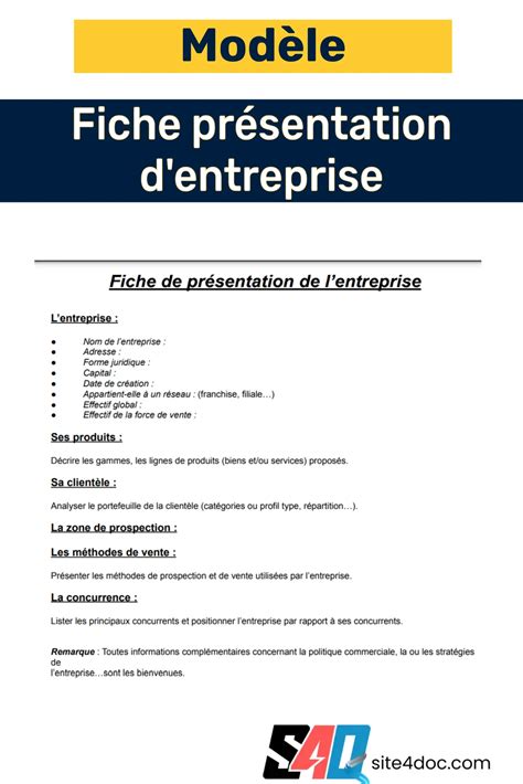 Exemple d'une fiche d'entreprise avec les différentes mentions (activité, établissement, nom d'usage).