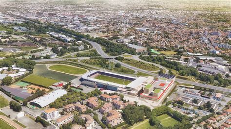 Vue aérienne du Stade Ernest-Wallon