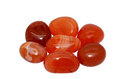 Collection de différentes variétés de calcédoine, incluant l'agate, l'onyx et la cornaline.