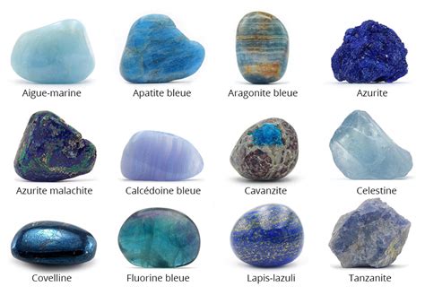 Comparaison visuelle entre la pierre bleue de construction et diverses pierres gemmes bleues