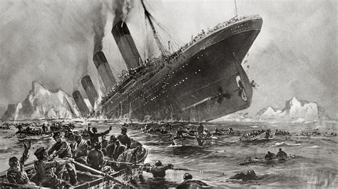 Image stylisée représentant le naufrage du Titanic