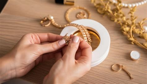 Illustration montrant les gestes à éviter pour l'entretien des bijoux en or 9 carats