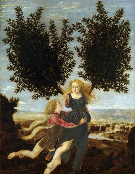 Représentation de la métamorphose de Daphné en laurier