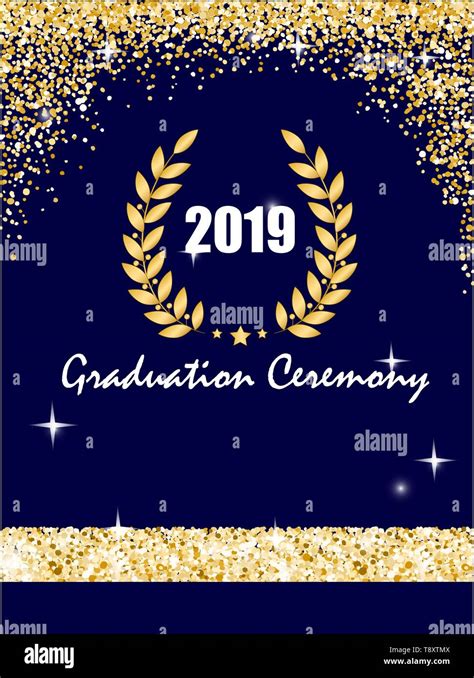 Cérémonie de remise de diplômes avec couronnes de laurier