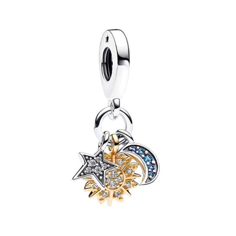 Collection de charms symboles (cœur, étoile, lune, trèfle) avec détails en zircons