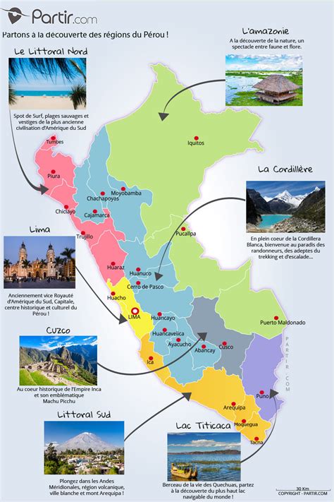 Carte de la région des Andes au Pérou