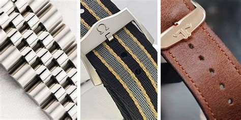 Illustration comparative des bracelets de montre de type