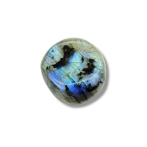 Exemple de labradorite bleue aux reflets iridescents