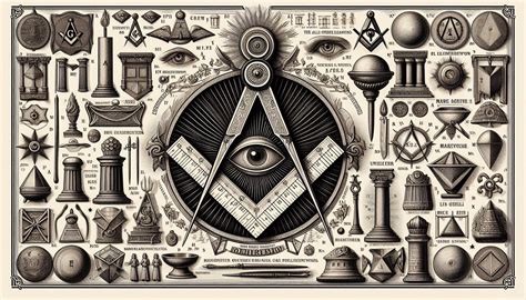 Illustration de divers pendentifs maçonniques avec des symboles comme la croix templière et la fleur de lys