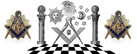 Infographie expliquant les symboles maçonniques de l'équerre, du compas et du niveau