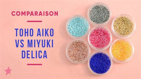Comparaison visuelle des perles Toho Bugle, Cube et Magatama
