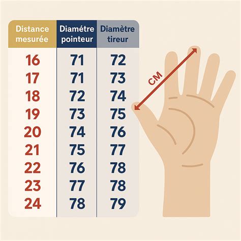 Infographie expliquant comment mesurer le diamètre et la circonférence d'un doigt