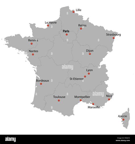 Carte de la France avec des points d'intérêt pour la prospection de minéraux.