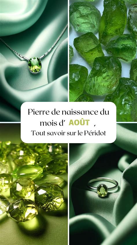 Péridot vert lumineux, symbolisant la prospérité et le renouveau