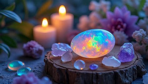 Opale multicolore, représentant la créativité et la transformation